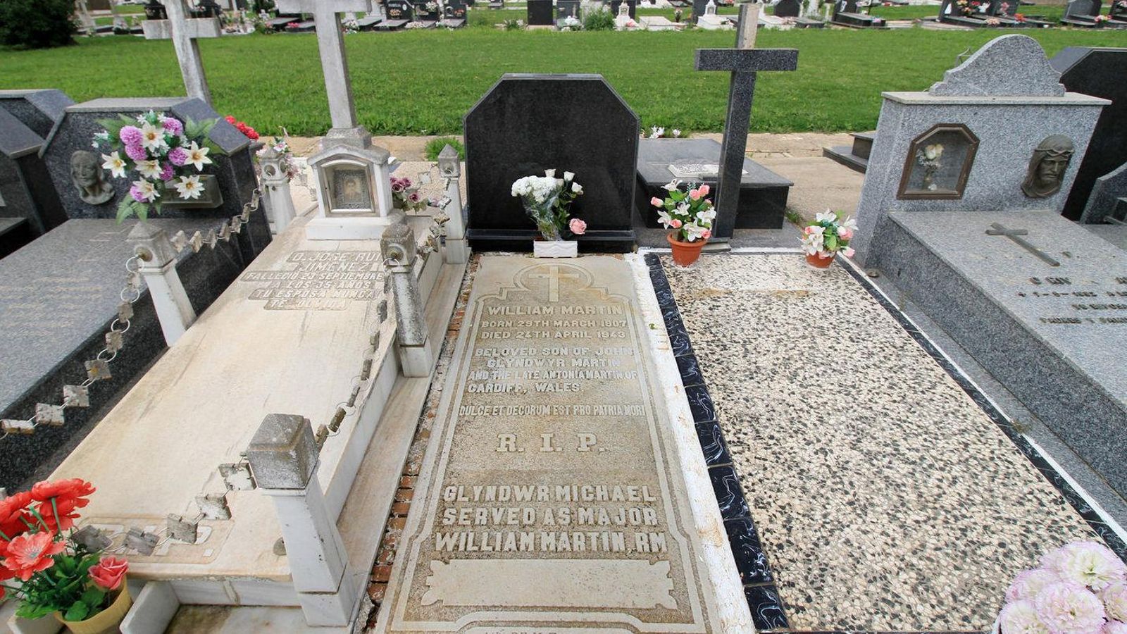 Tumba de William Martin en el Cementerio de la Soledad (Huelva)