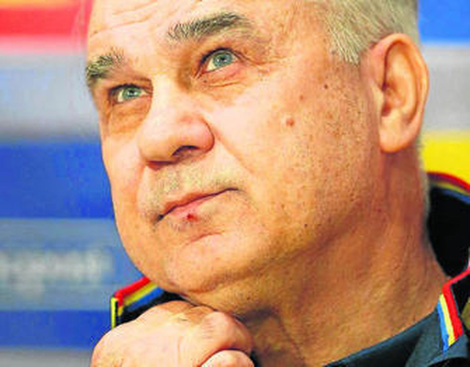 Anghel Iordanescu, ayer en la rueda de prensa.