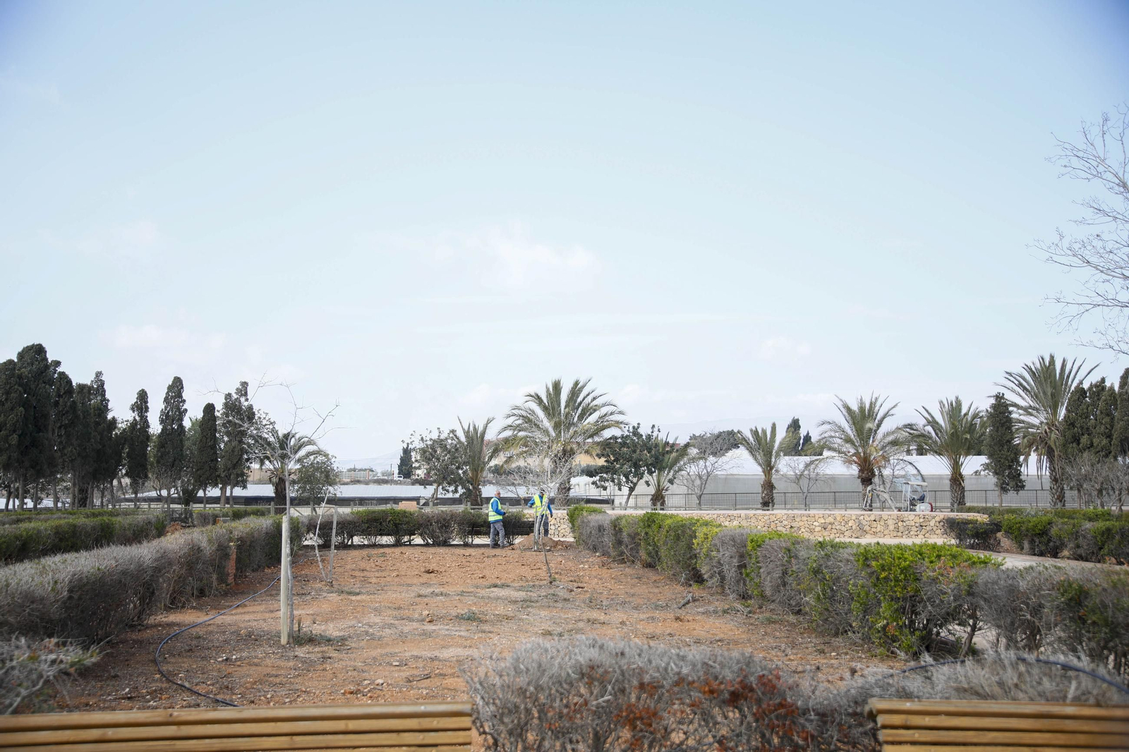 Imágenes de las obras en el parque del Boticario de Almería