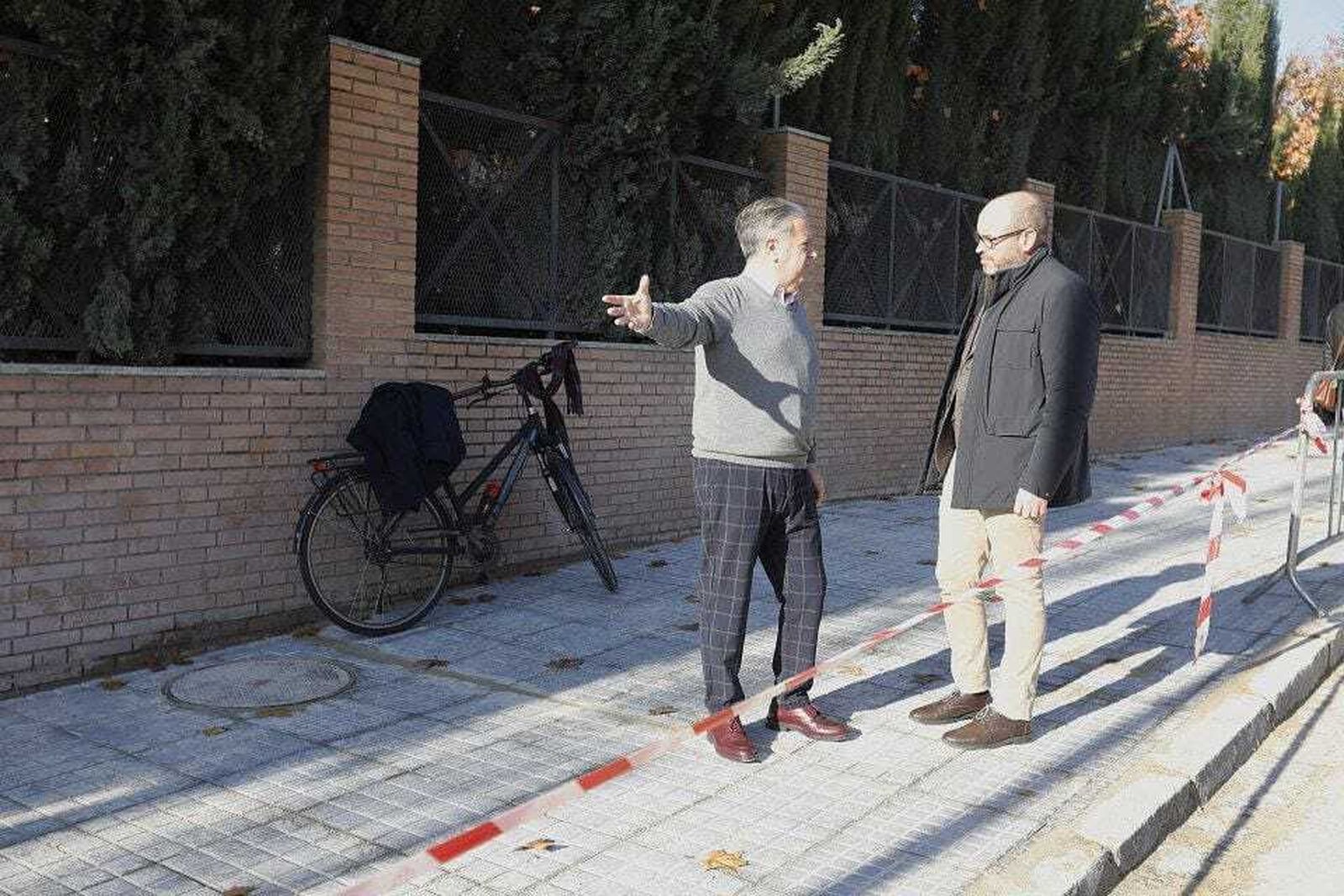 Salvador Fuentes y Bernardo Jordano, en la visita a las obras.