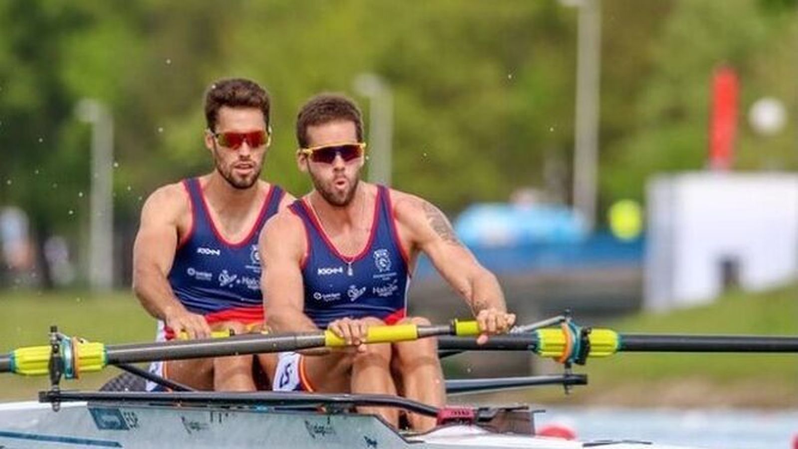 Jaime Canalejo y Javier García, durante la competición en Zagreb.