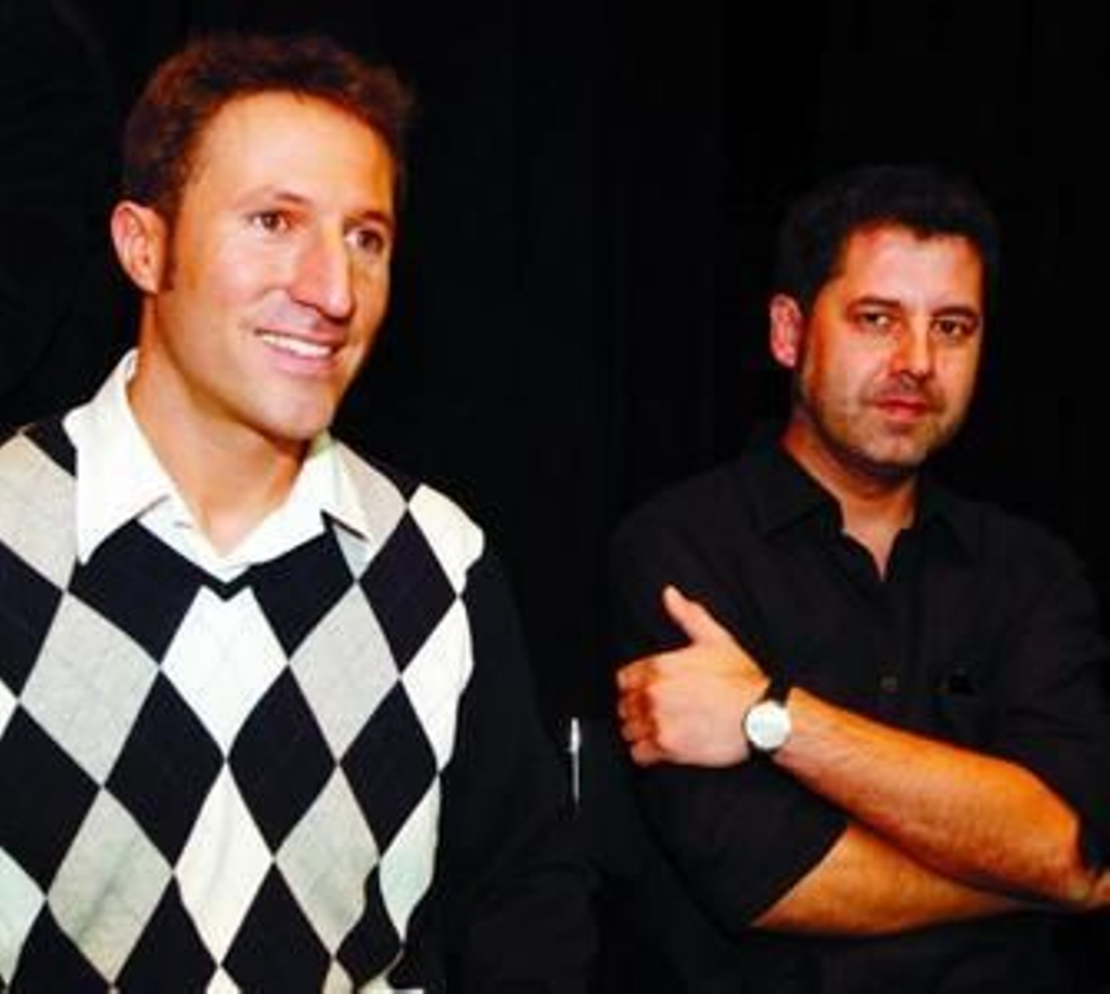 Jordi Vadell junto a José Ignacio Lapido durante la presentación del libro sobre el músico granadino.