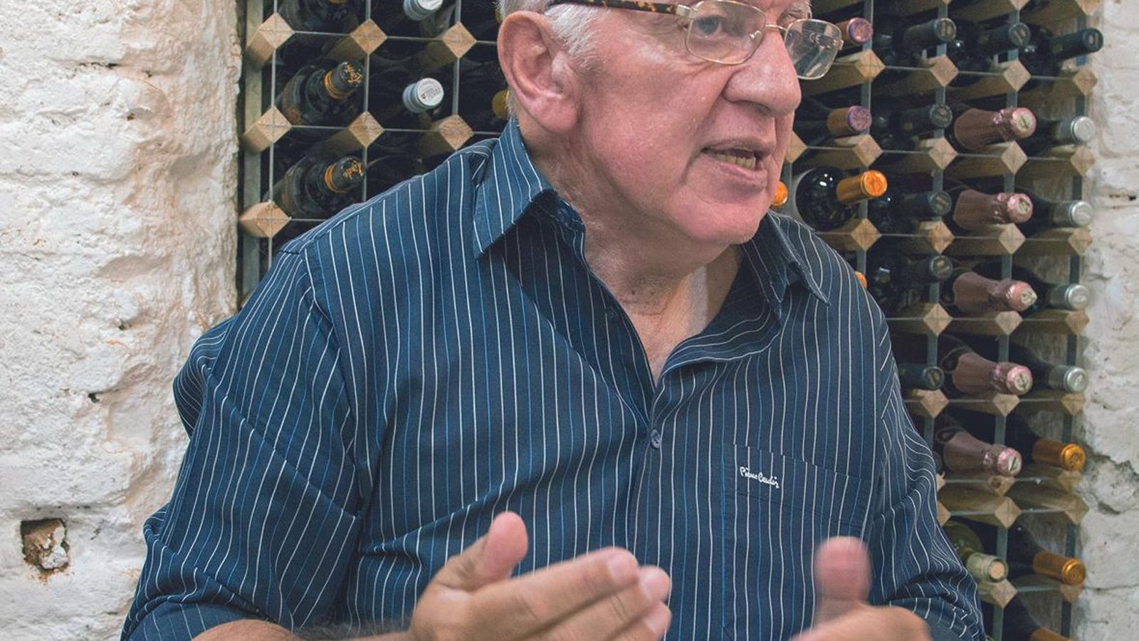 Alfredo Guerisoli durante el almuerzo.