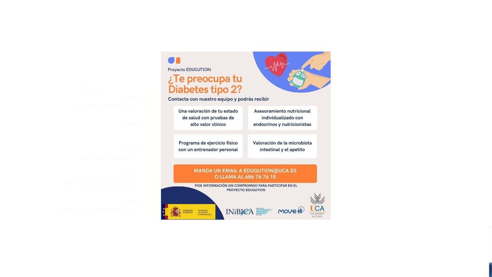 Cartel anunciador del proyecto de la Universidad de Cádiz.