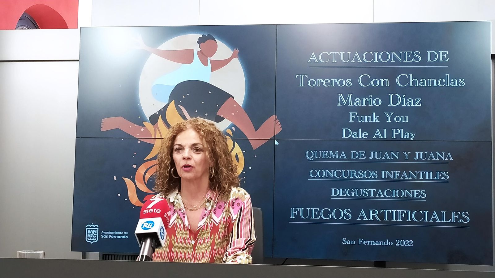 La concejala de Fiestas, Mar Suárez, durante la presentación de la programación de la Feria de San Juan en el Ayuntamiento de San Fernando. La concejala de Fiestas, Mar Suárez, durante la presentación de la programación de la Feria de San Juan en el Ayuntamiento de San Fernando.