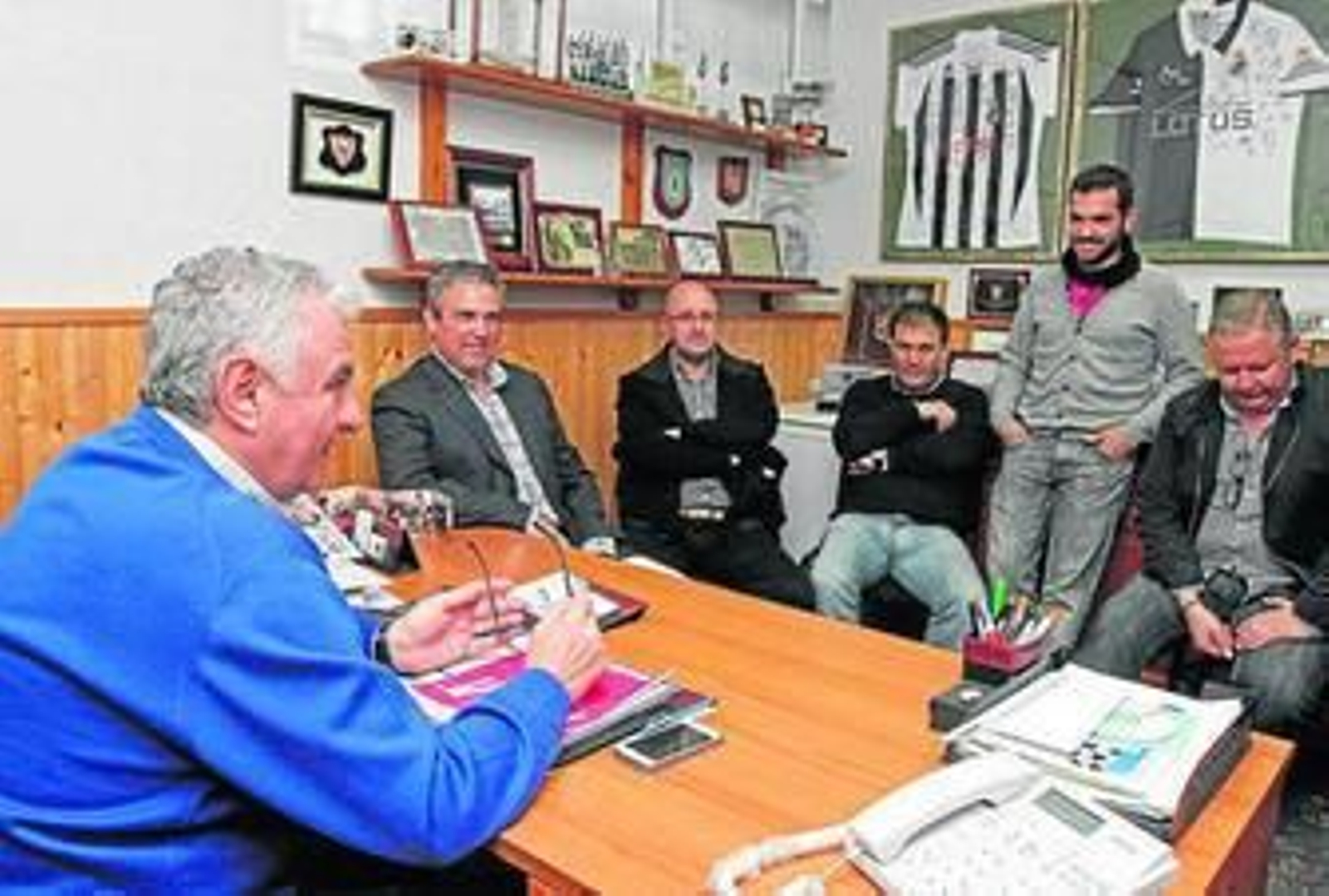 Alfredo Gallardo, ayer en la sede de la Real Balompédica.