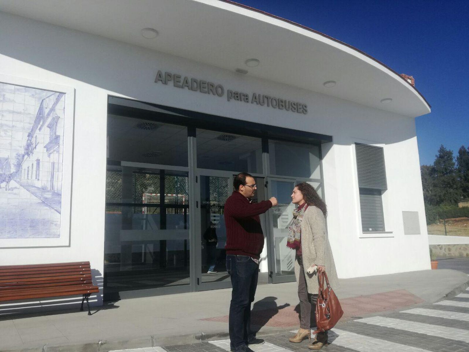 Una vista del apeadero de Bornos.