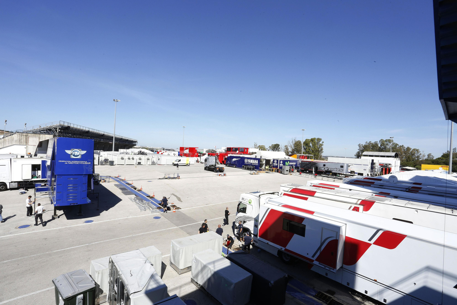 Actividad en la zona de paddock