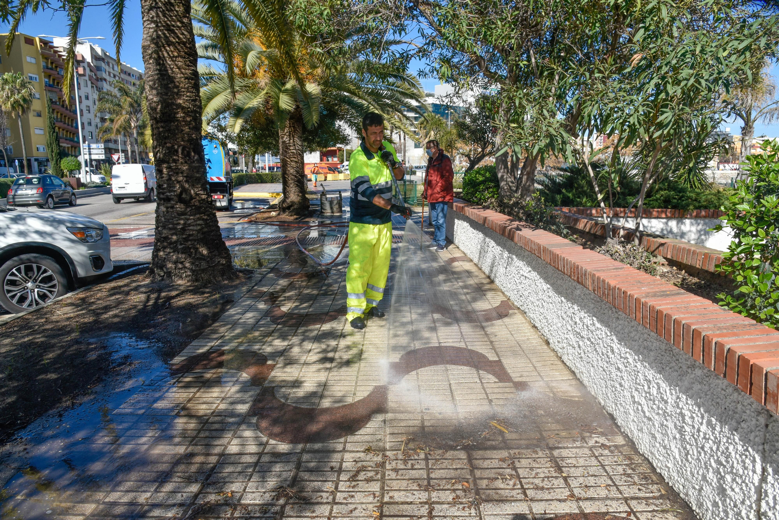 Preparativos para la visita de Juanma Moreno Presidente de la Junta de Andalucía