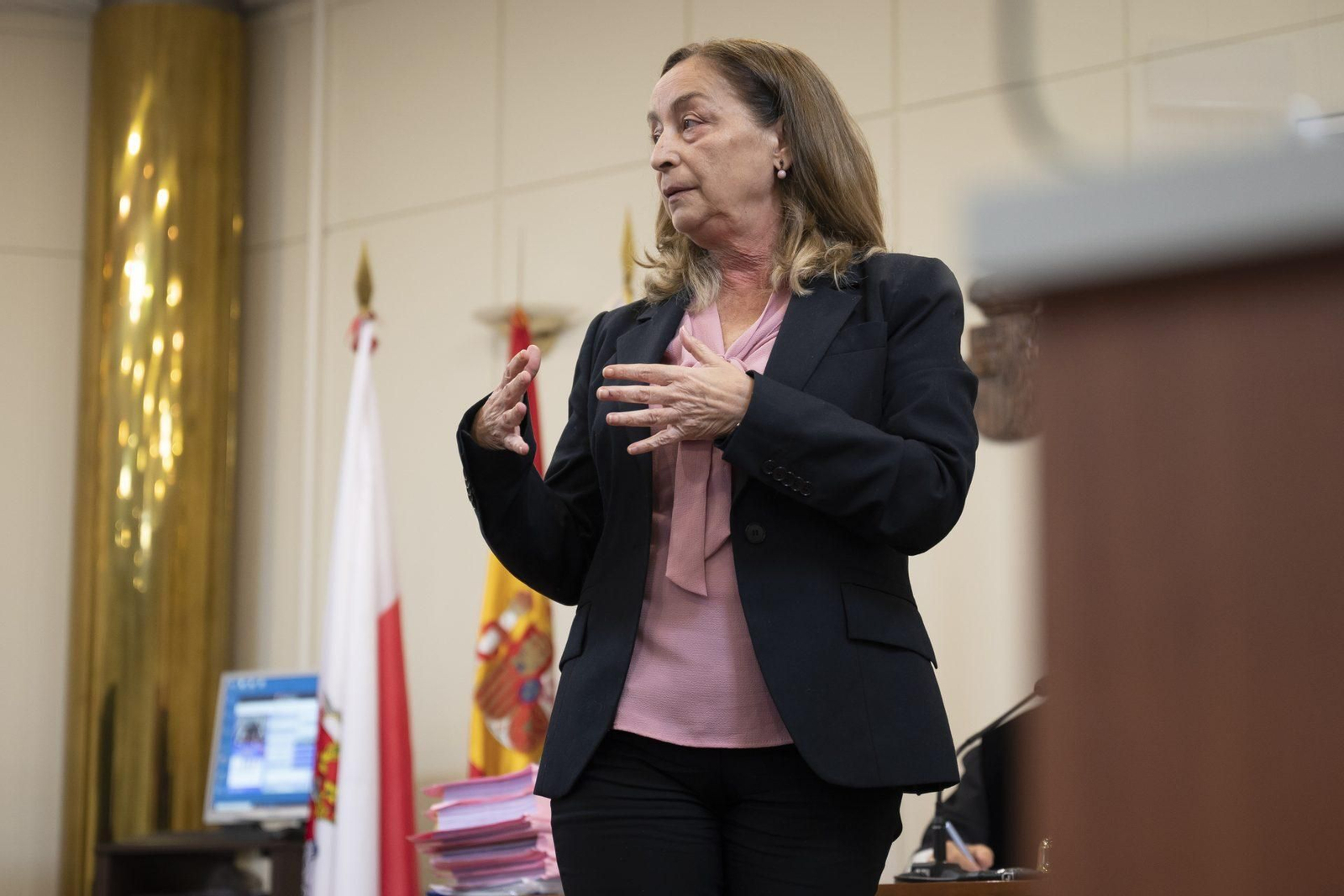 Carmen Merino durante su declaración en la Audiencia Provincial de Cantabria