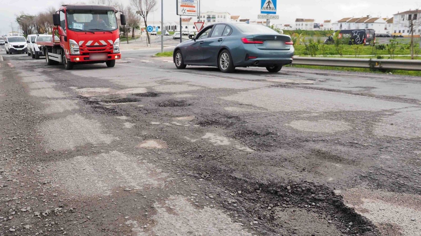 Otro de los puntos negros de las carreteras de Huelva en Cartaya.