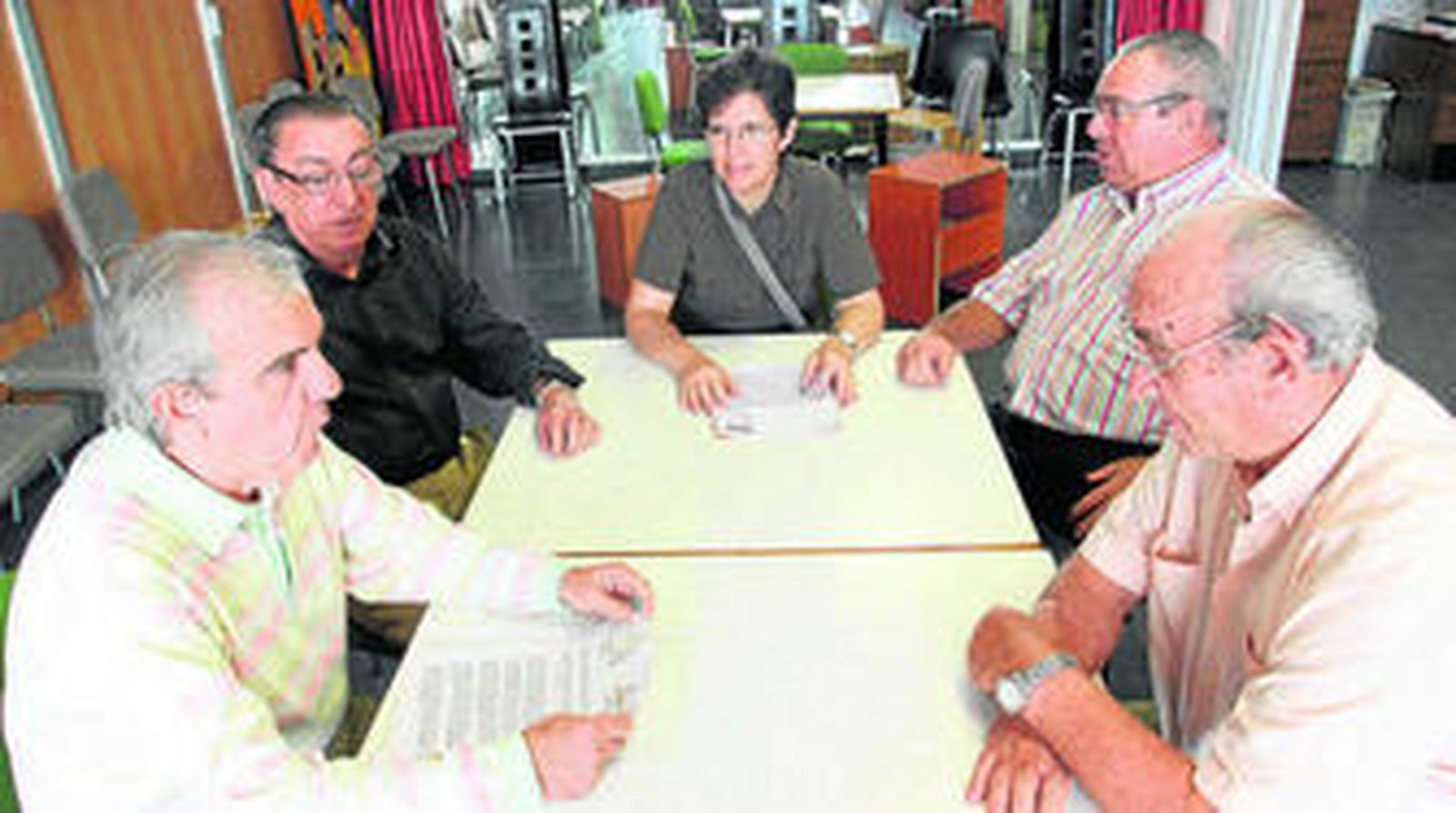 José Luis Alex, Ildefonso Maqueda, Reyes Hellín, José Rodríguez y Abilio Domínguez.