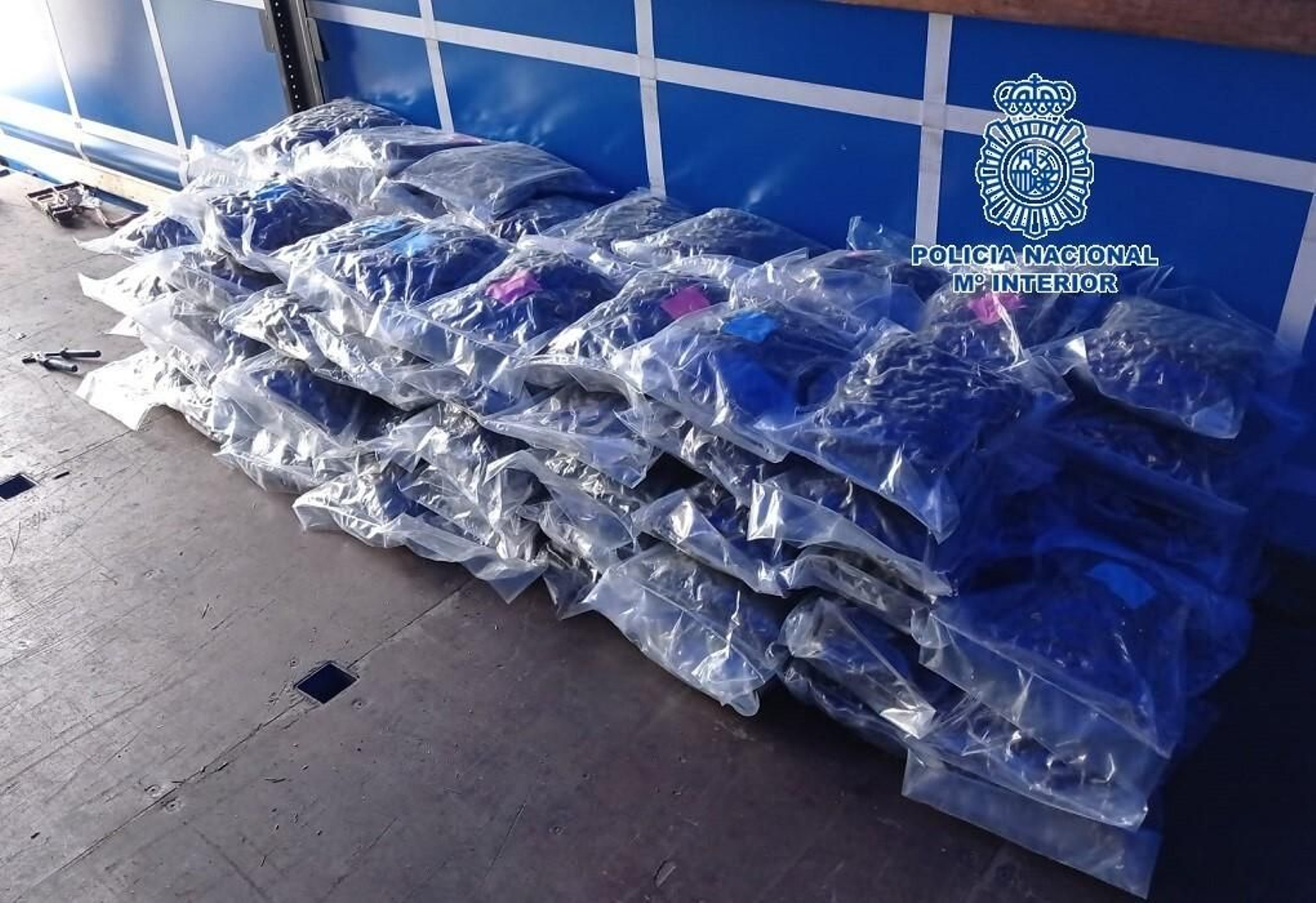 Bolsas de droga interceptadas en la operación Pinada.