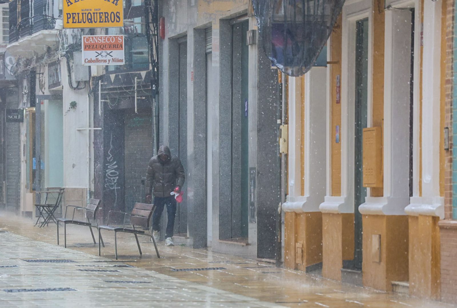 La borrasca Joseph a su paso por la ciudad, en fotografías