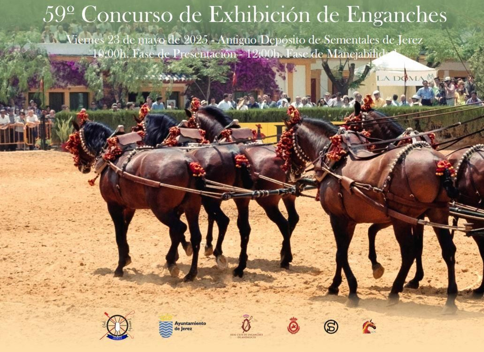 Cartel del Concurso de Exhibición de Enganches de la Feria del Caballo 2025.
