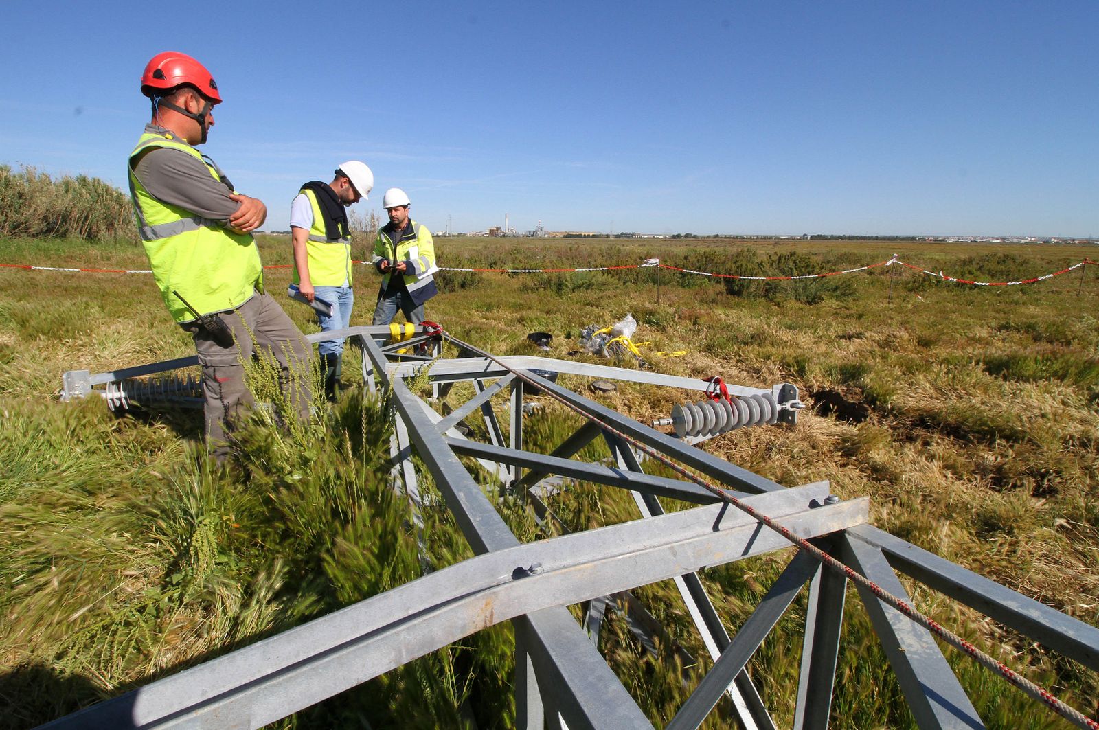Operarios de Endesa durante los trabajos del Plan Verano.