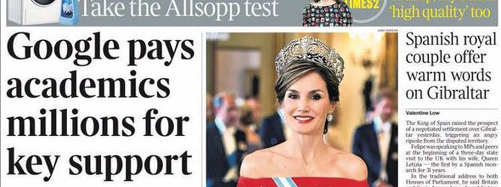 La prensa se rinde a la elegancia de Letizia. / TIMES