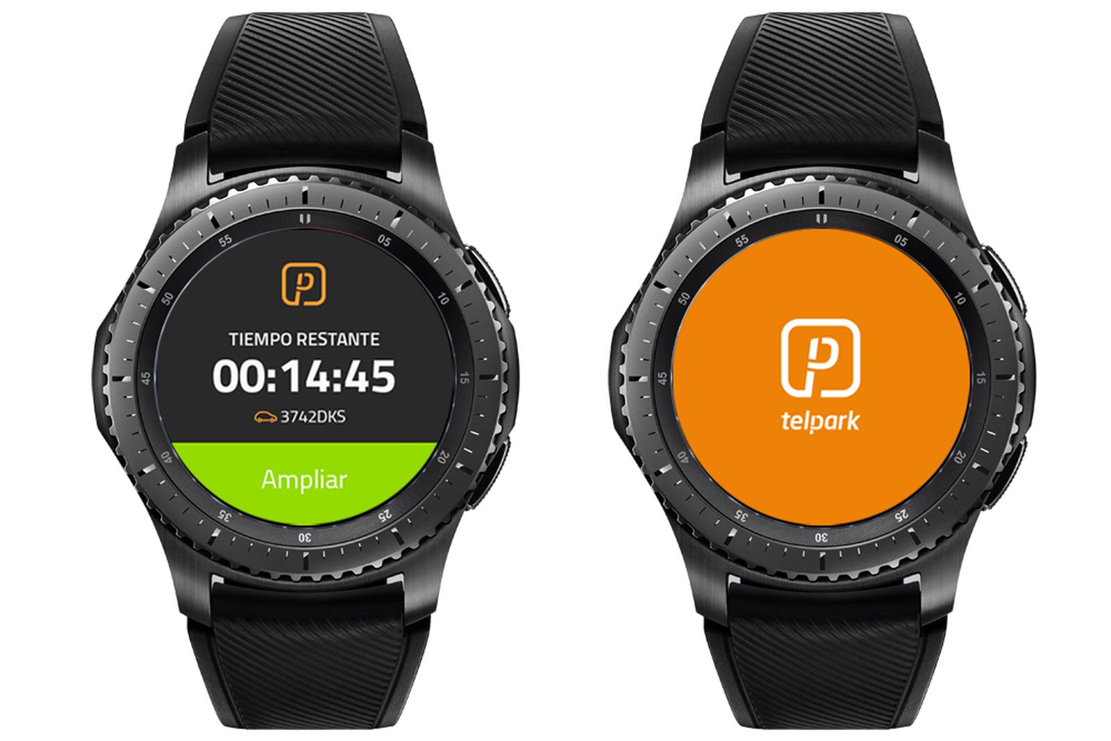 Interfaz de Alpark en el Samsung Gear.