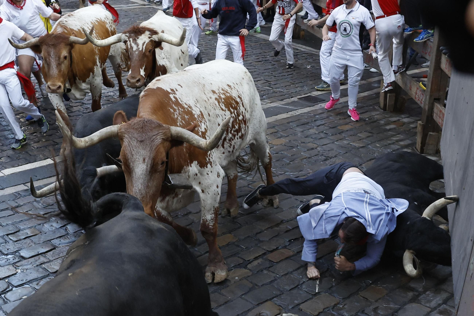 Las imágenes del encierro de los toros de Cebada Gago