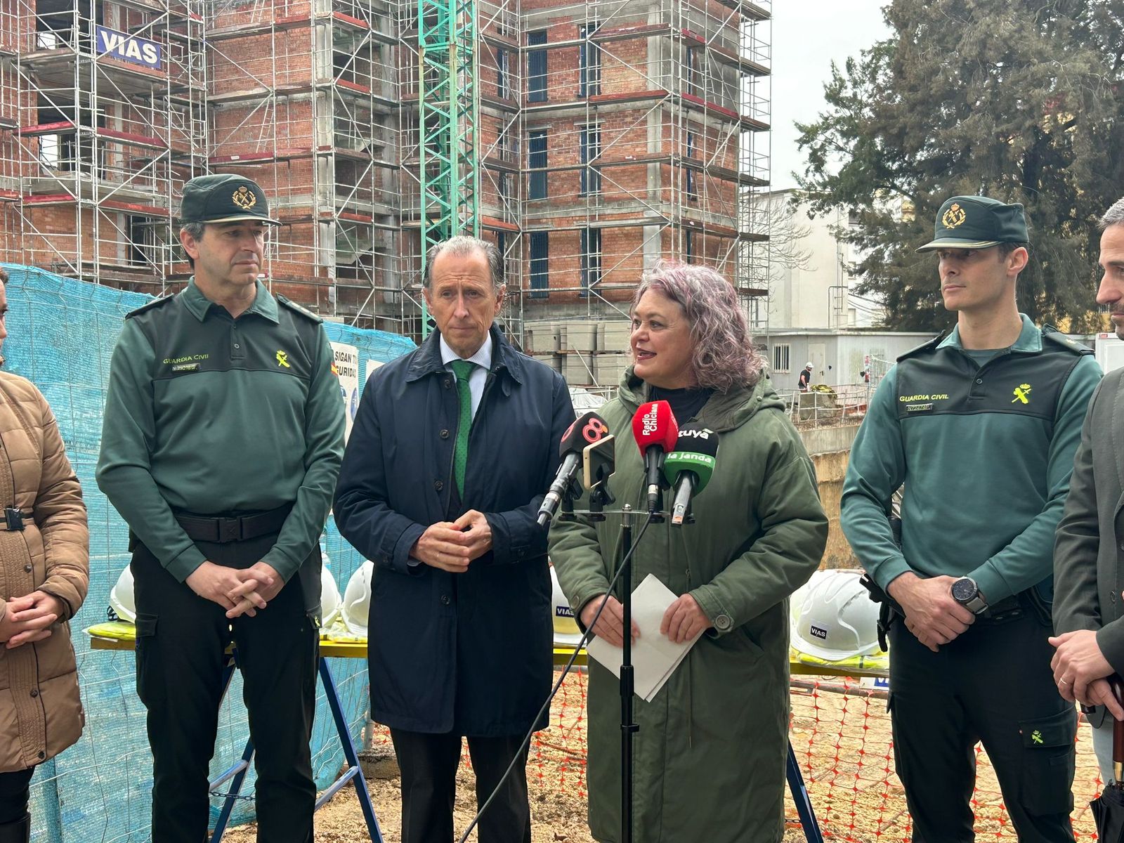 Una imagen de la visita a las obras.