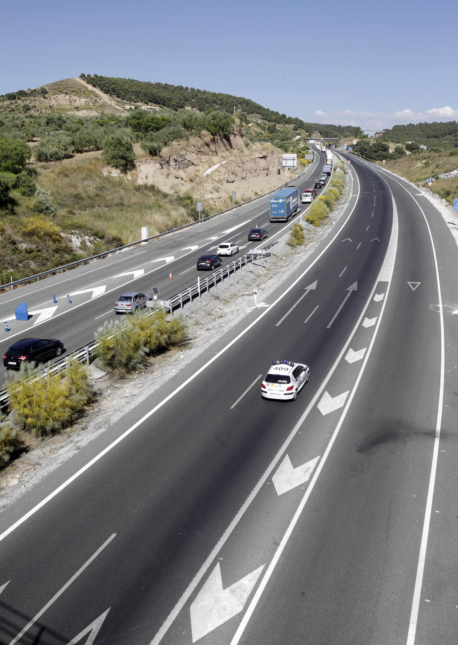 Imagen de archivo de la autovía A-92 a su paso por la provincia de Granada