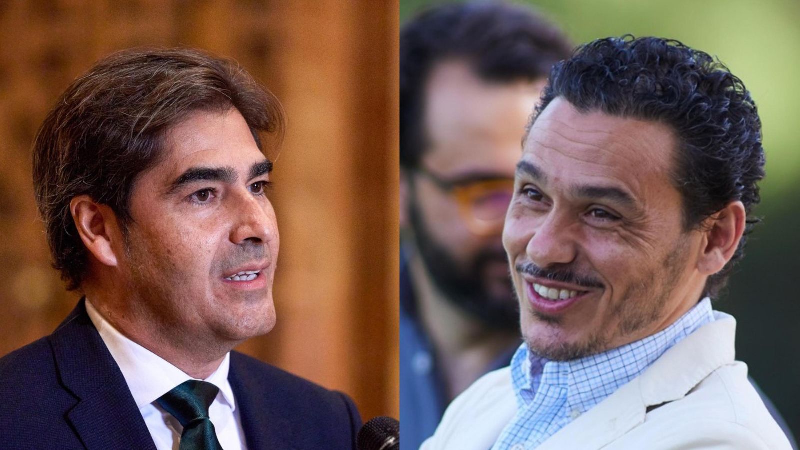 Ángel Haro y José María del Nido Carrasco, presidentes de Betis y Sevilla