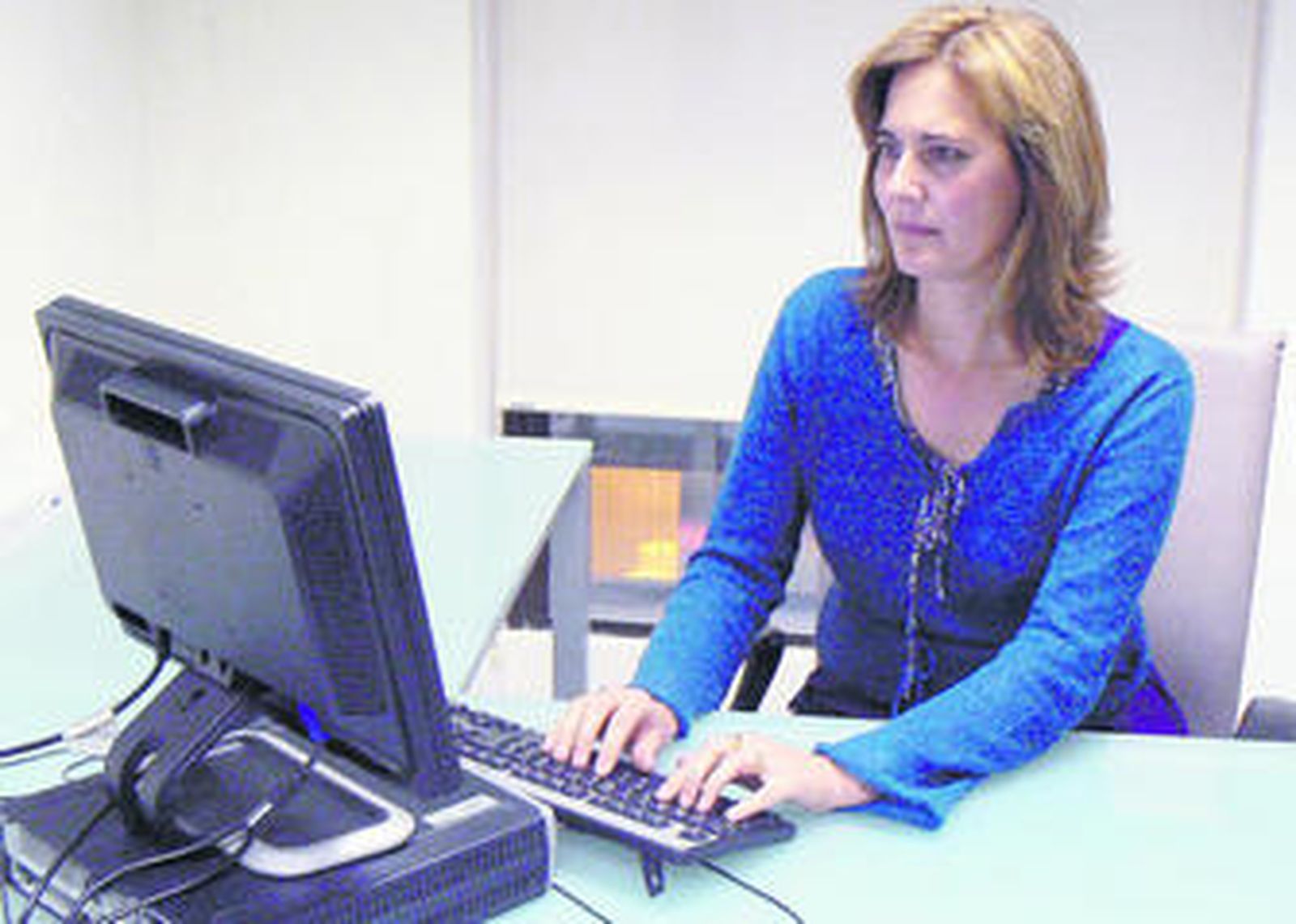 Rosario Andújar durante una visita a este periódico.