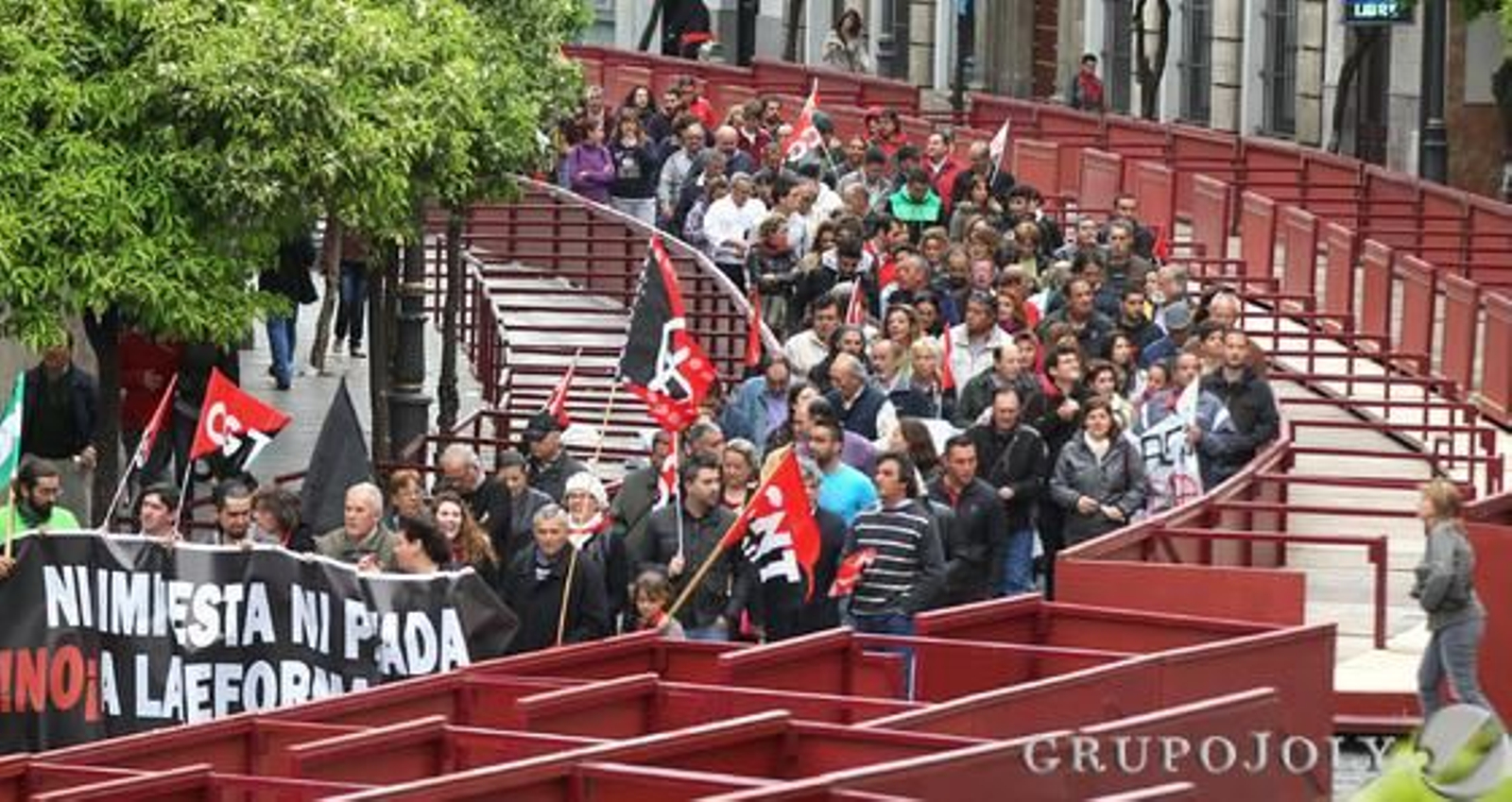 Las imágenes de la huelga general en Jerez. 

Foto: Pascual