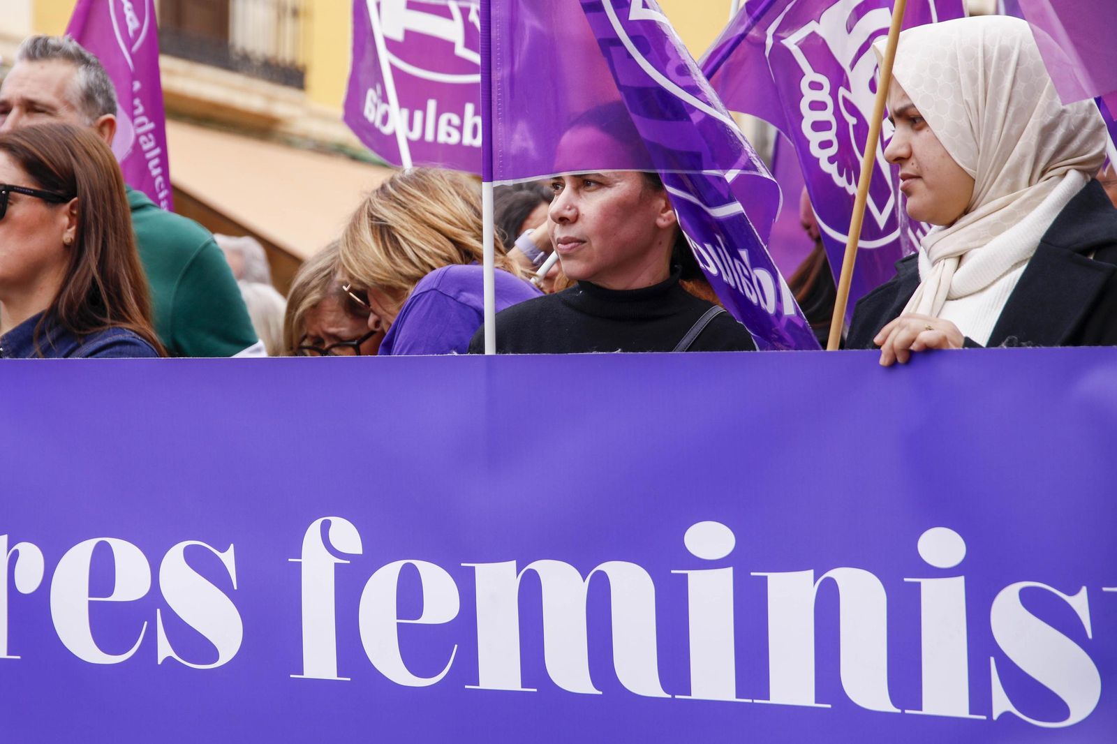 Las imágenes de la manifestación realizada por la Plataforma de Acción Feminista en Almería