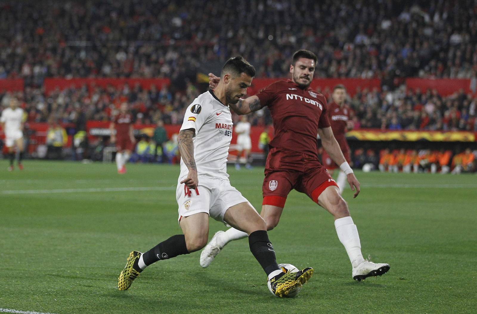 Las imágenes del Sevilla FC- CFR Cluj