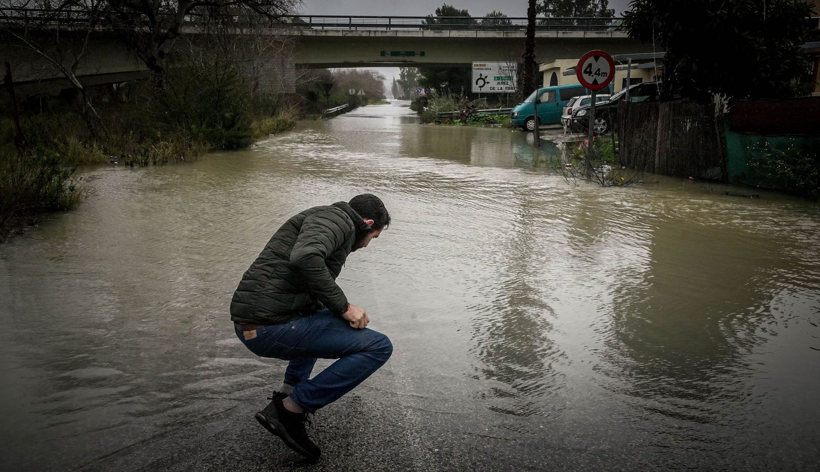 Imágenes de las graves consecuencias de la crecida del rio Guadalete en la zona rural de Jerez