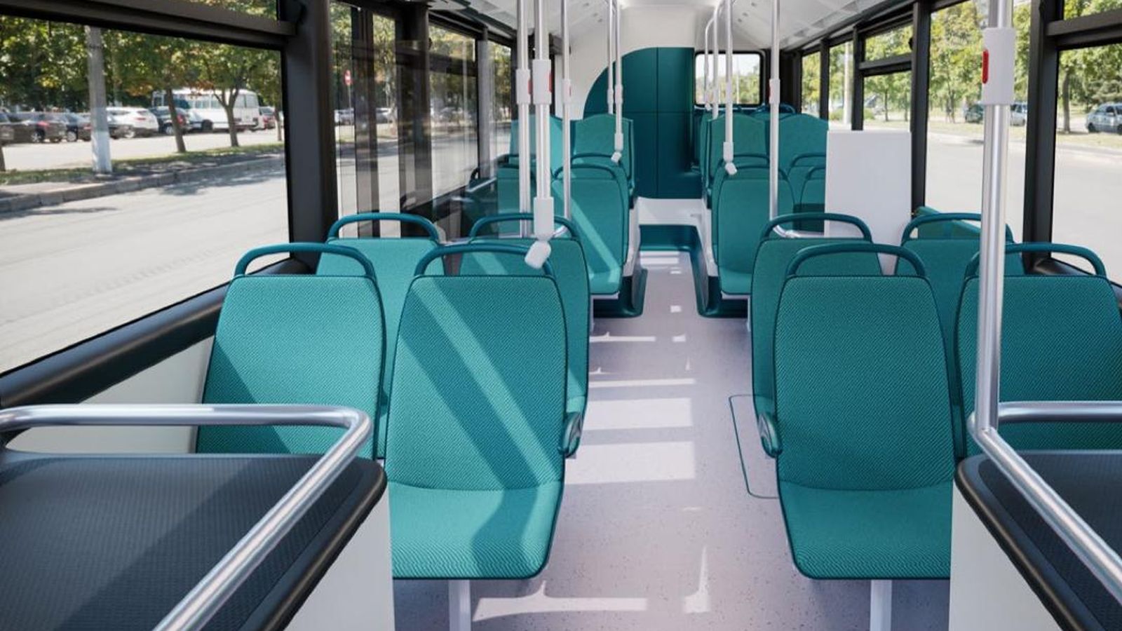 El interior admite diferentes configuraciones de asientos. En el espacio para los pasajeros se dispone de una anchura de 2,36 m y una altura de hasta 2,24 m.