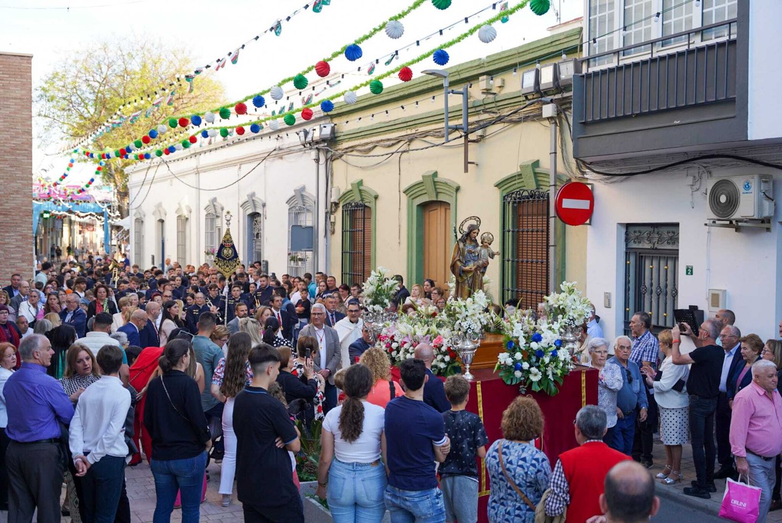 San José Obrador durante la procesión de este domingo.