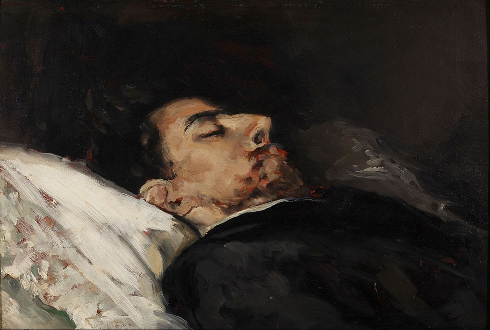 'Gustavo Adolfo Bécquer en su lecho de muerte' (1870), lienzo de Vicente Palmaroli.
