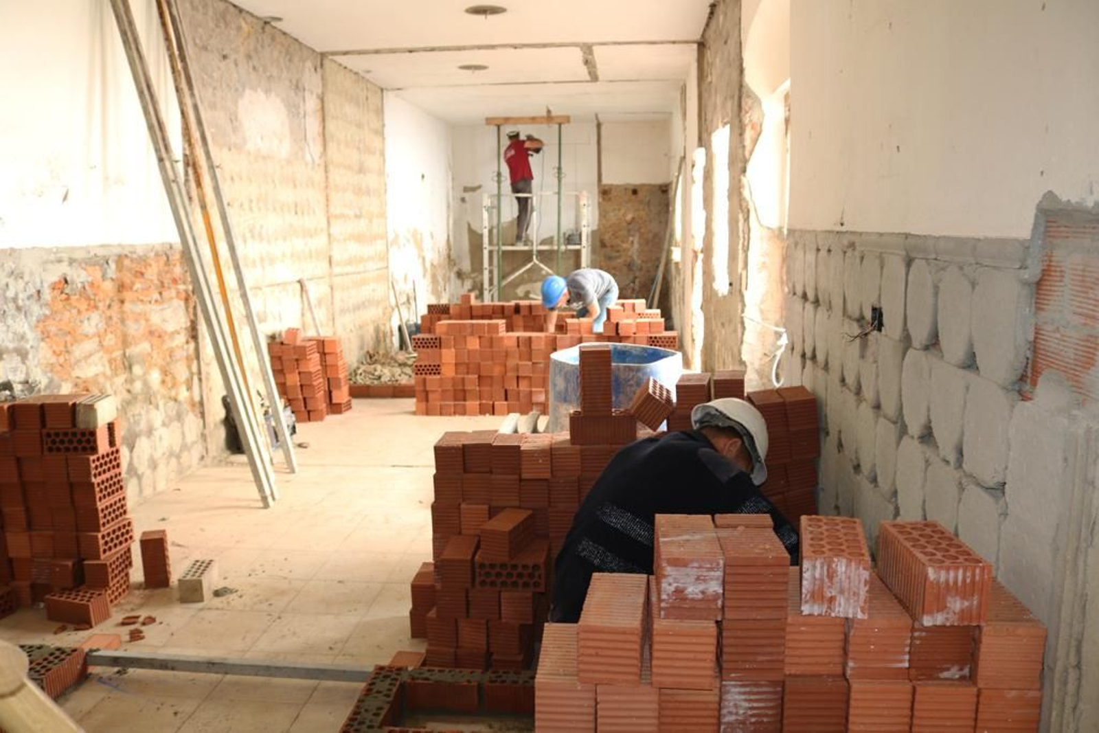 Obras en el futuro Museo de la Pesca y la Agricultura.