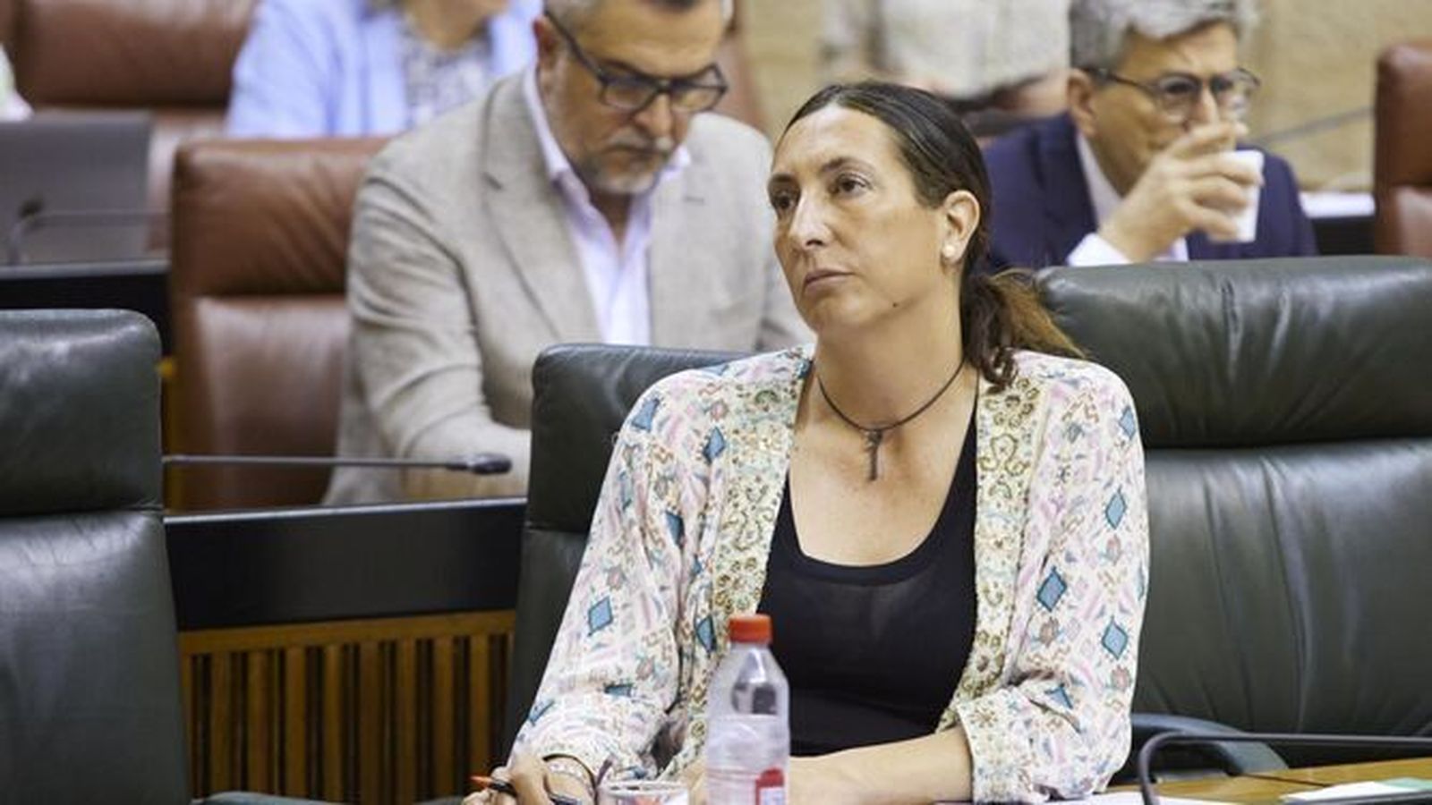 Loles López en el Parlamento de Andalucía.