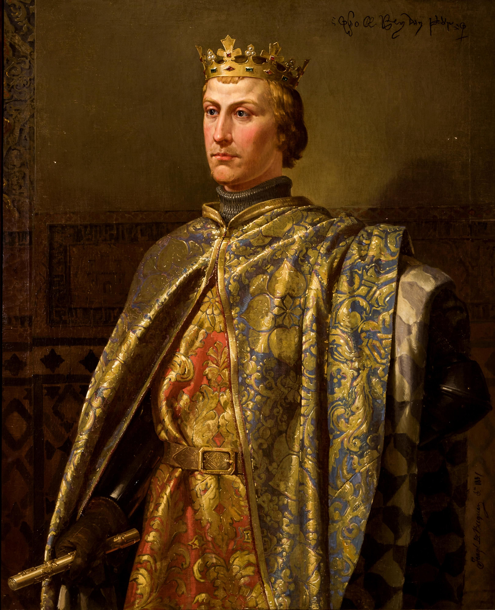 Retrato del rey de Castilla Pedro I por Joaquín Domínguez Bécquer. Año 1857. Retrato del rey de Castilla Pedro I por Joaquín Domínguez Bécquer. Año 1857.