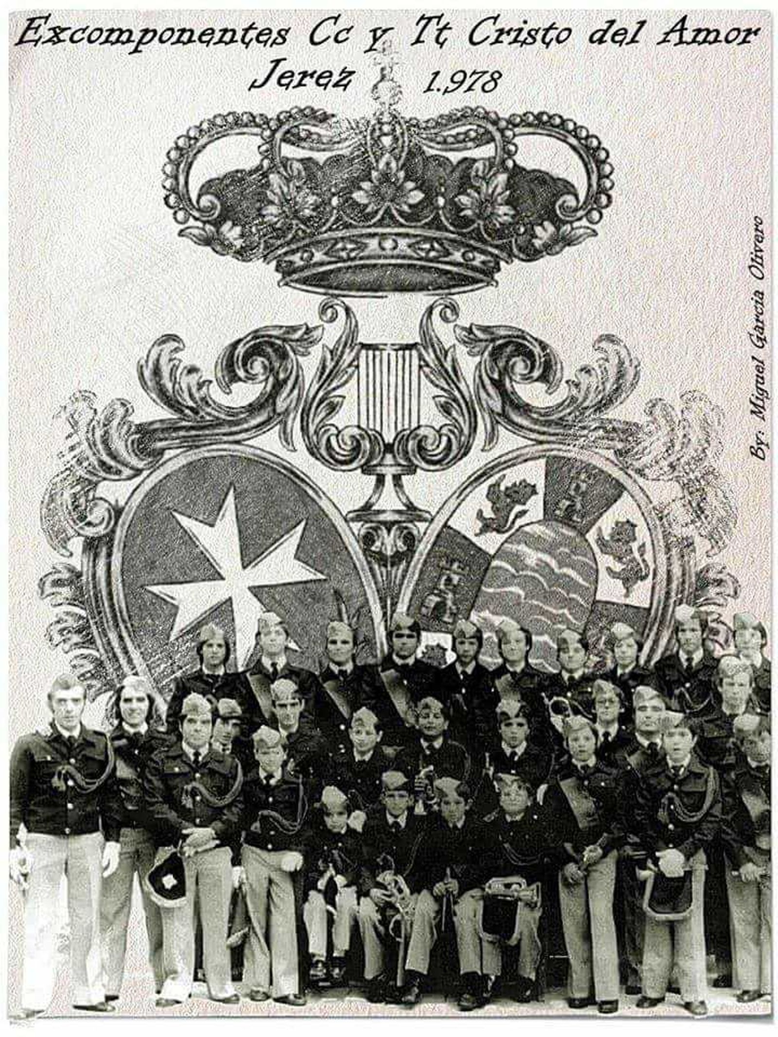 La primitiva en una imagen de 1978 cuando daba sus primeros pasos con su fundador, el Guardia, a la izquierda.