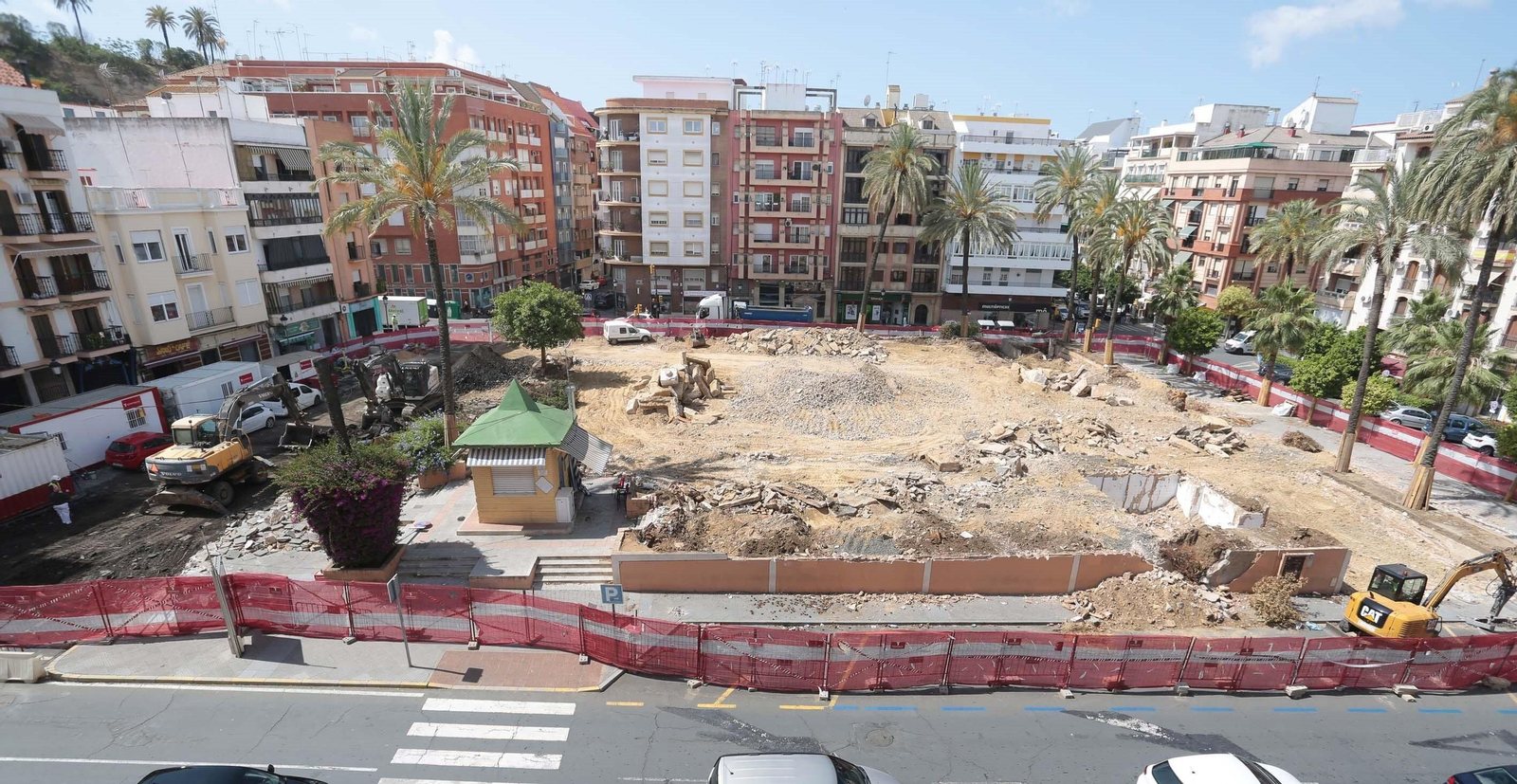 Las mejores imágenes del estado actual de la Plaza de La Merced de Huelva con las obras