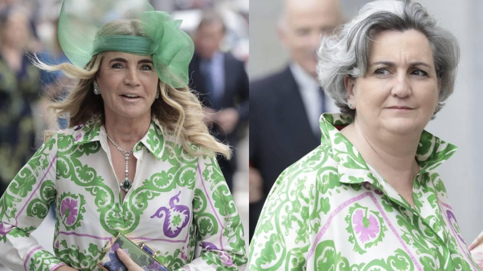 Teresa de la Cierva y Pepa Muñoz portaron el mismo vestido a la boda de Almeida y Urquijo