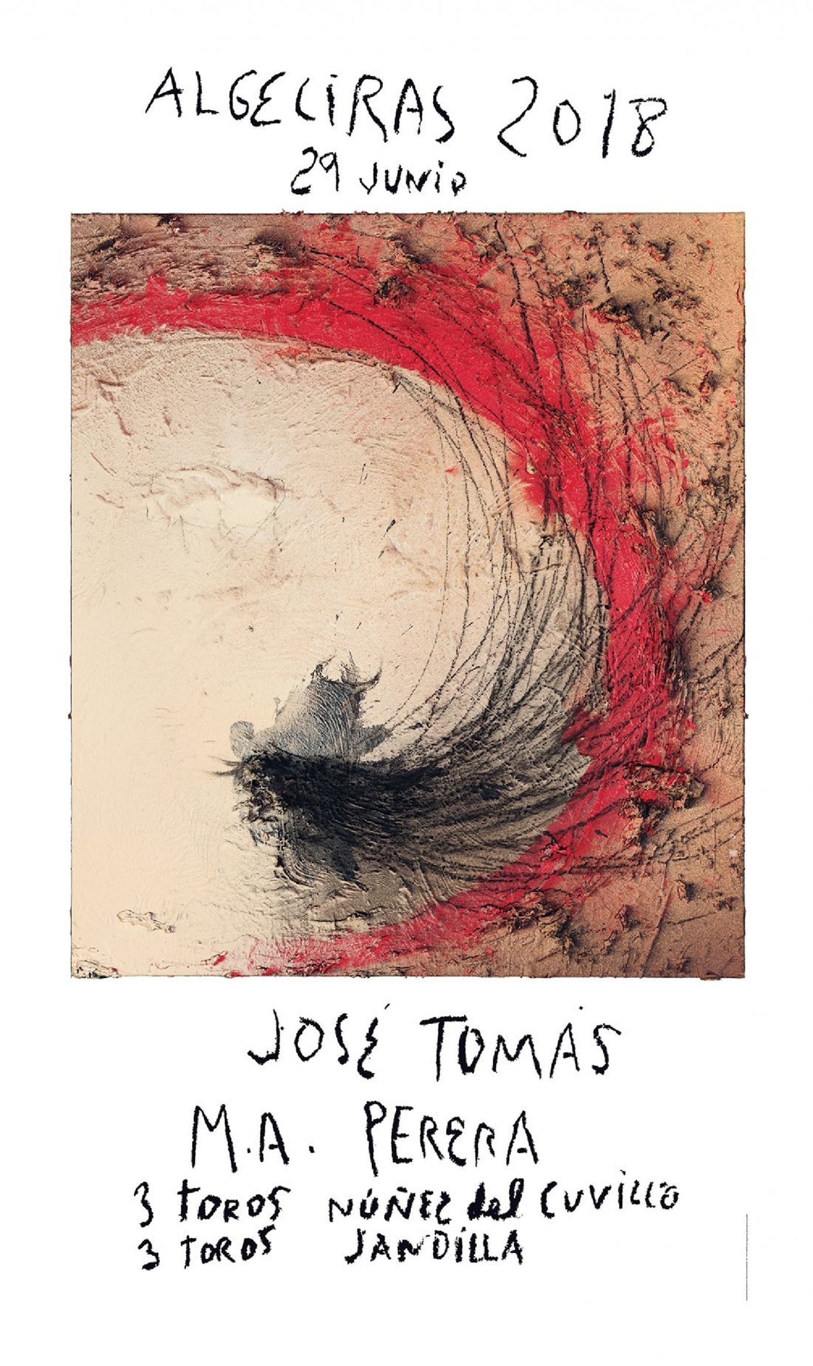 El cartel anunciador de la corrida de toros