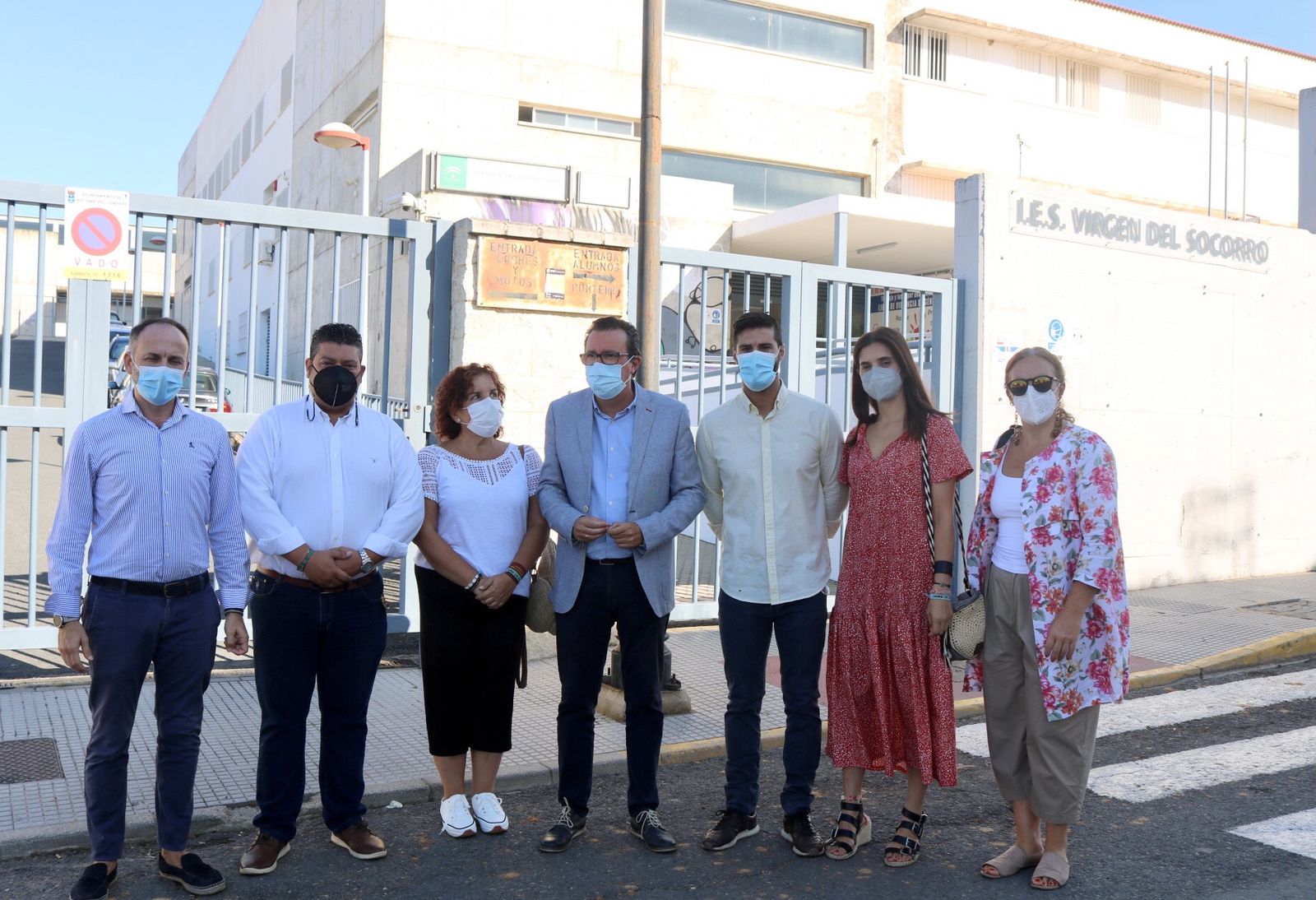 Visita de Manuel Andrés González al IES Virgen del Socorro.