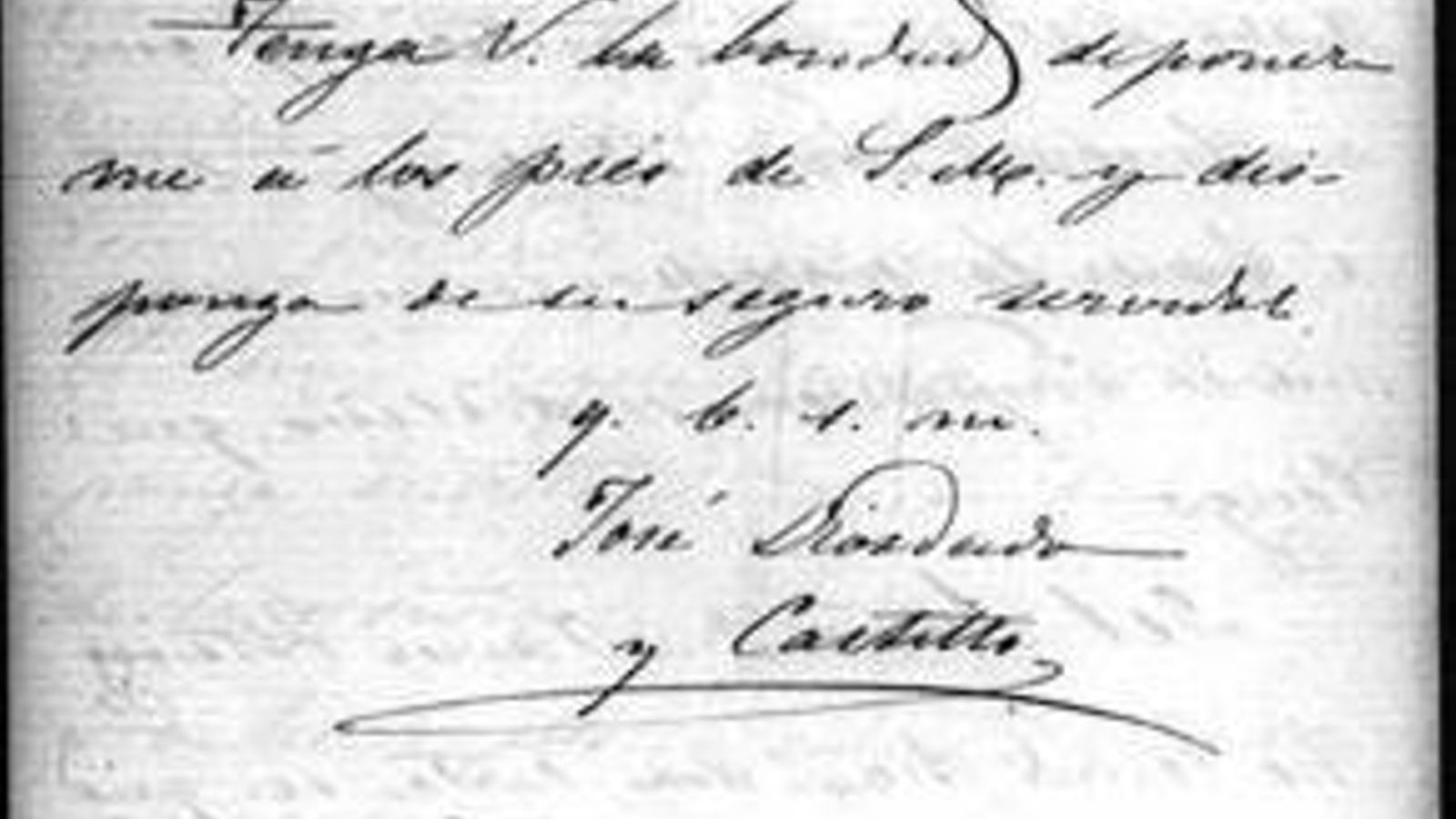 Firma de José Diosdado y Castillo, A.H.N. Diversos. Títulos-Familias 3552, Leg. 16, Exp. 33.