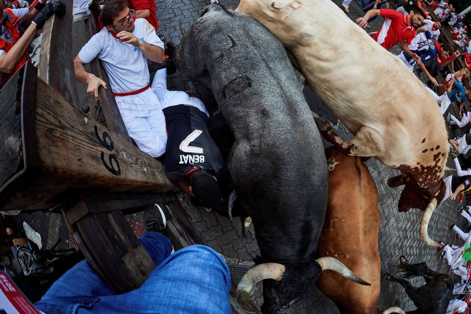 Imágenes del último encierro de Sanfermines