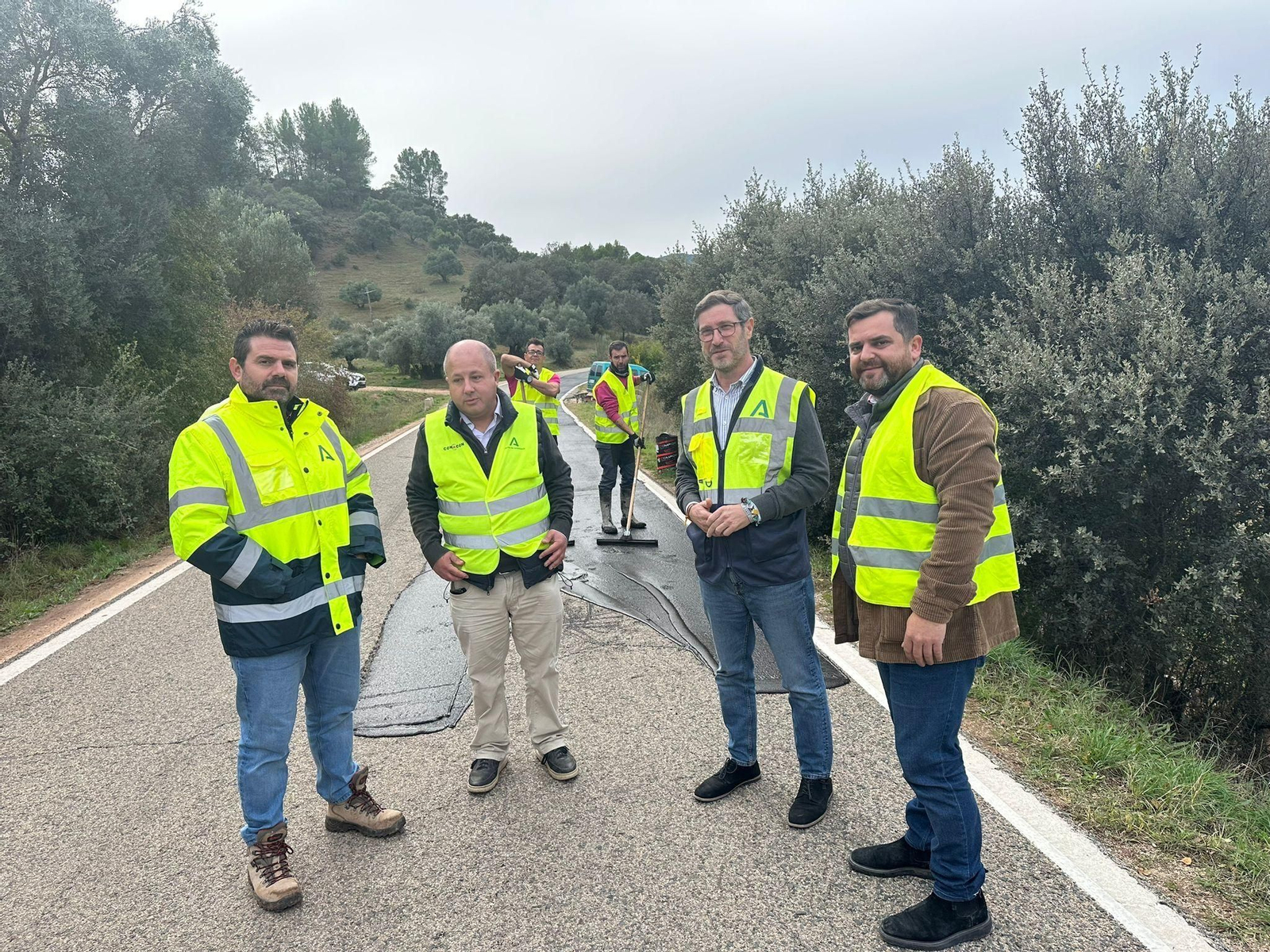 Visita del delegado de Fomento a las obras. Visita del delegado de Fomento a las obras.