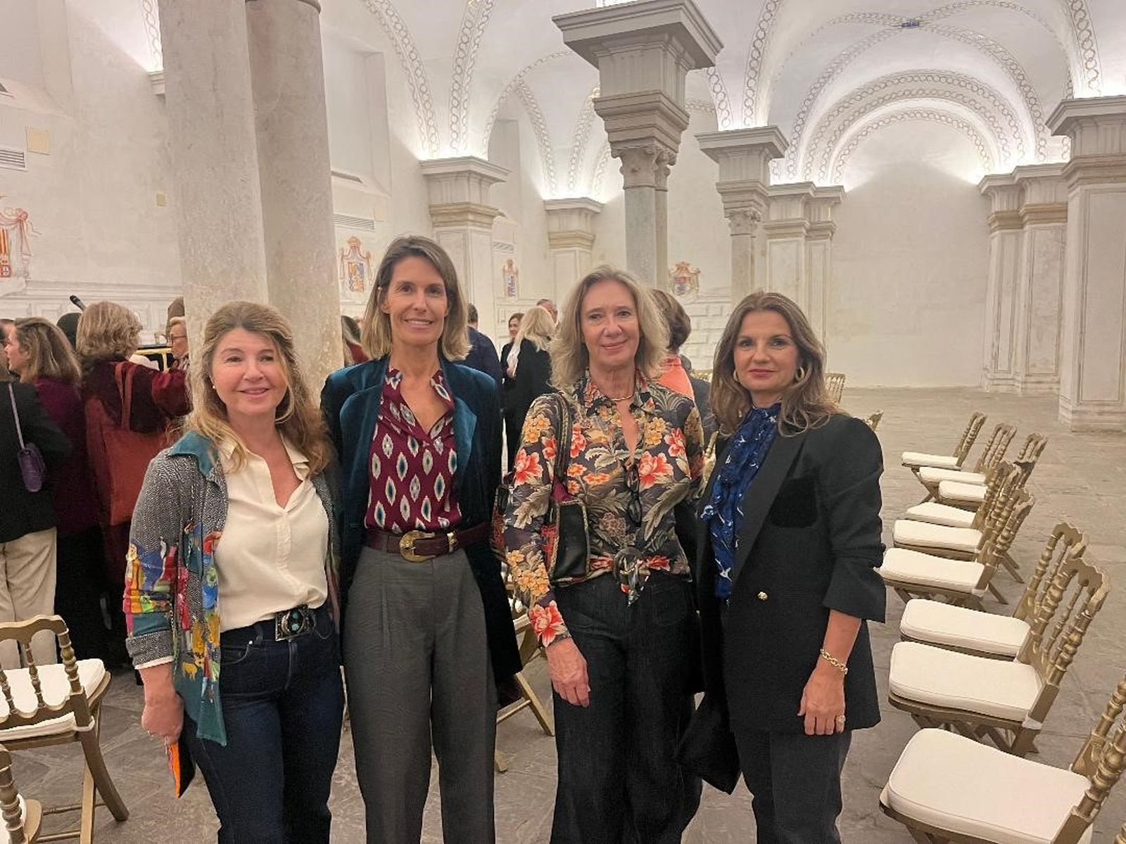 Marisol Sánchez-Ibargüen, la diseñadora María Ansorena, África Díez y Miriam Sanchez Rouas.