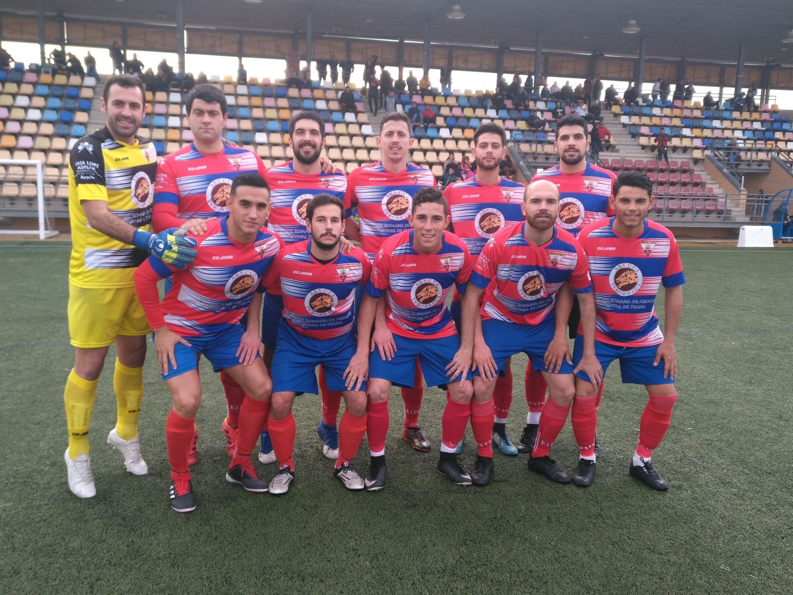 La alineación inicial del Aroche en el encuentro de ayer.