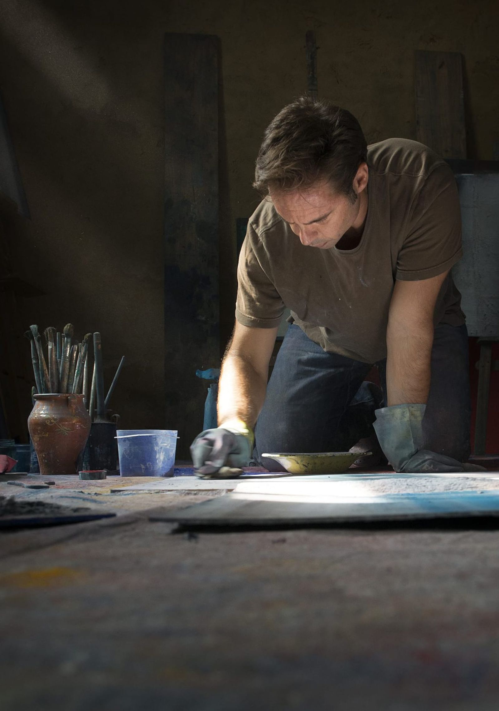 El pintor David Saborido.