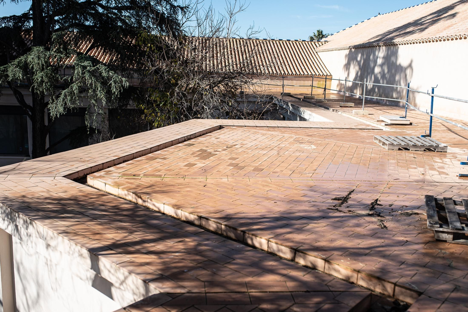 Una visita a las obras del IES La Rábida, en imágenes