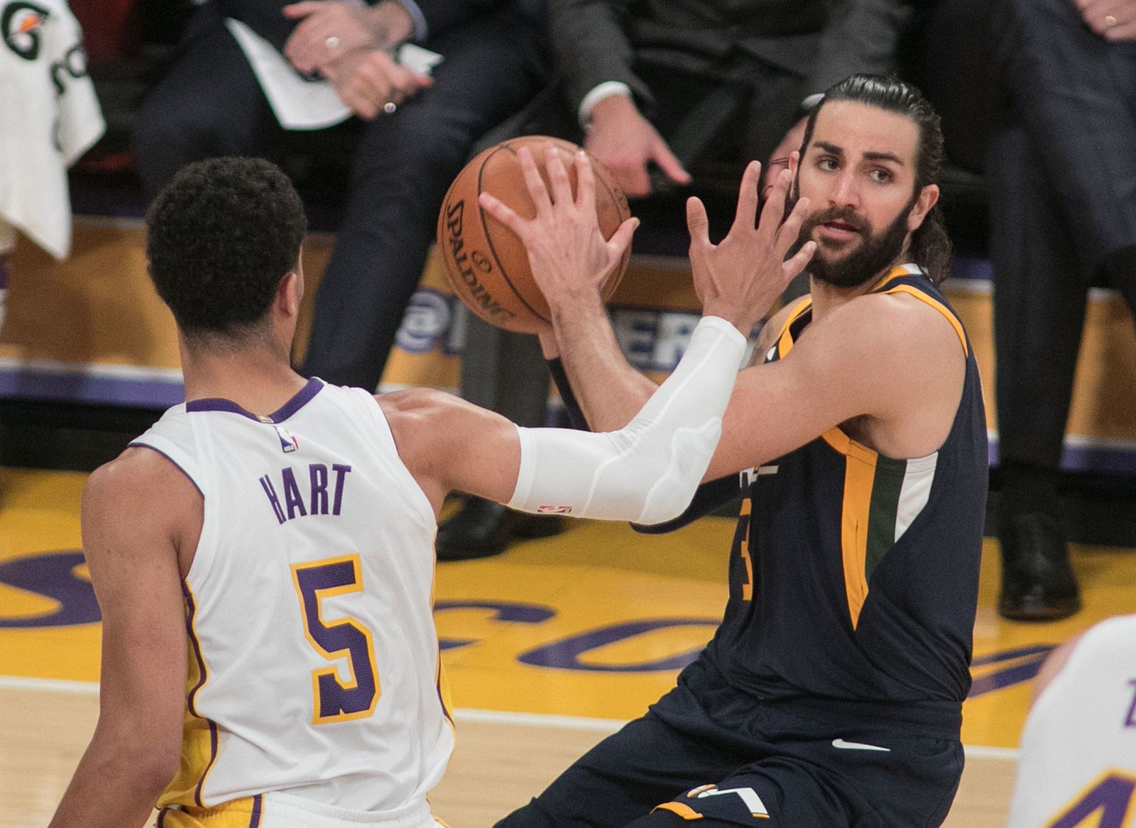 Rubio en su partido con los Jazz